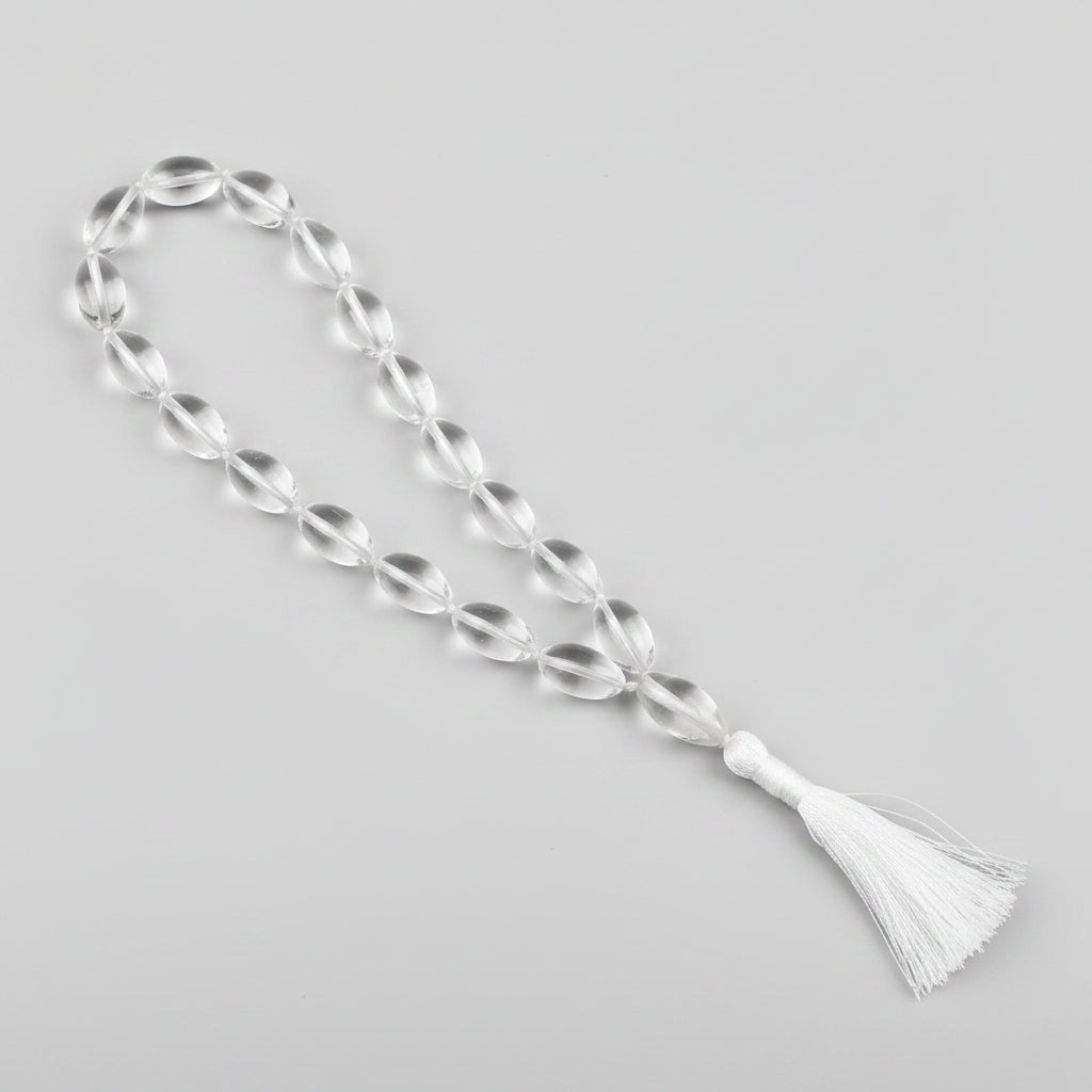 Sphatik Lingam Shaped Beads Mala-122.5 gms