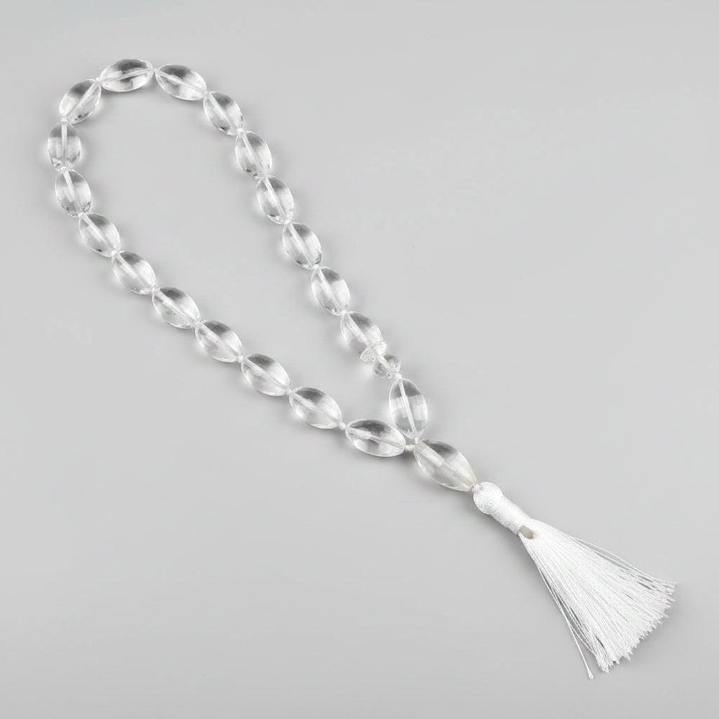Sphatik Lingam Shaped Beads Mala-120 gms