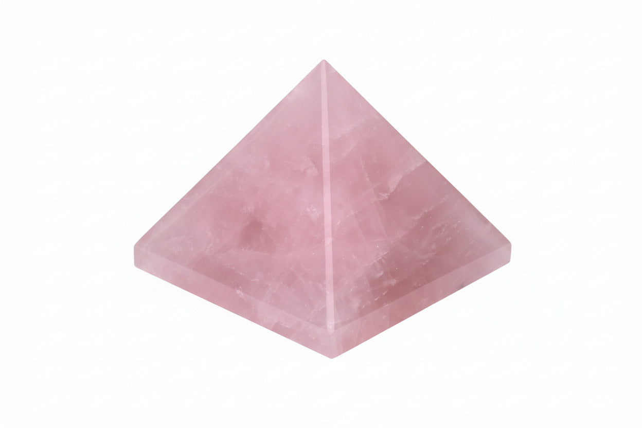 Rose Quartz Pyramid (130 to 140 gms)-One Piece