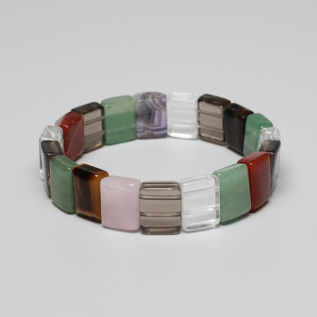 Navratna Gemstone Bracelet (Design II)-Cushion Beads
