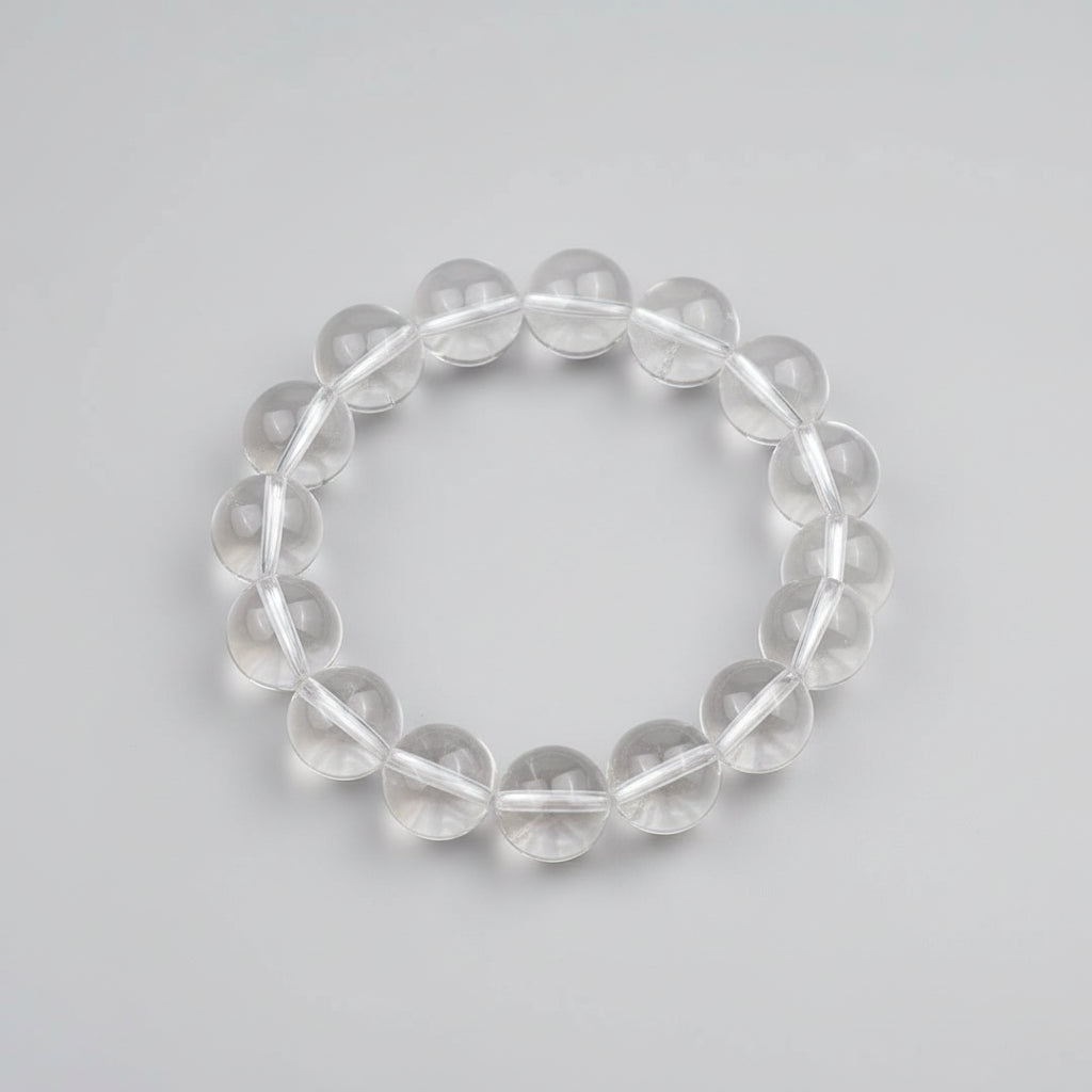 Round Sphatik Bracelet in Elastic-7 mm