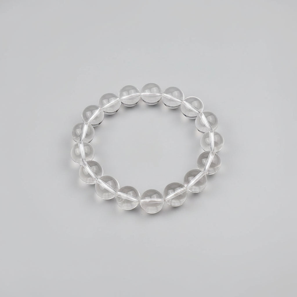 Round Sphatik Bracelet in Elastic-14 mm