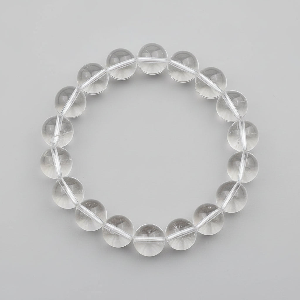 Round Sphatik Bracelet in Elastic-10 mm