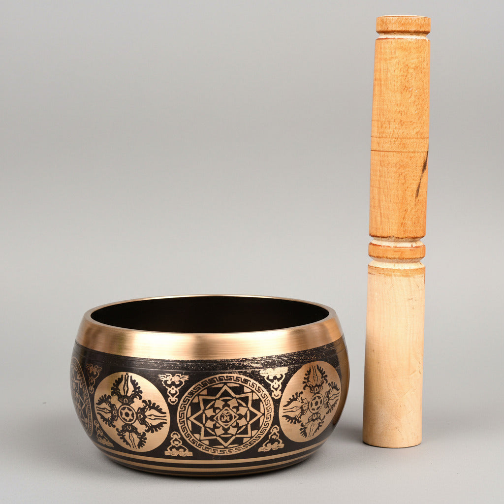 Black Tibetian Meditation Singing Bowl