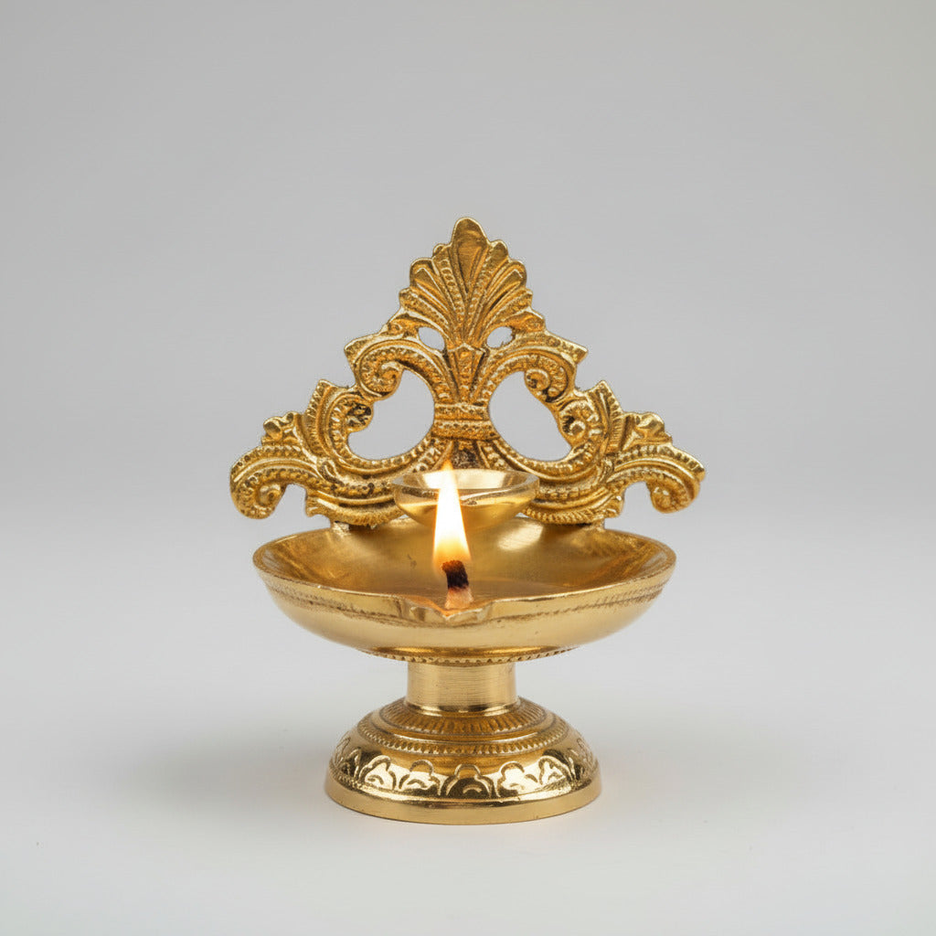 2 Tier Brass Diya