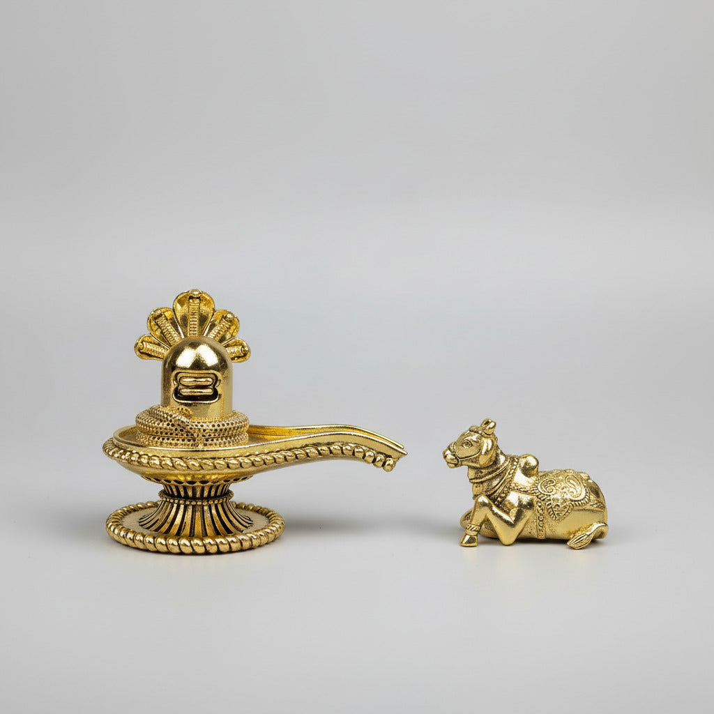 Ashtadhatu Shivling Nandi Set-Large