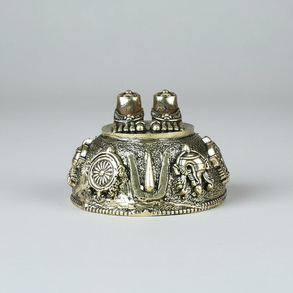 Tirumala Balaji Paduka (Shanku Namam Chakra) Ashtadhatu Idol