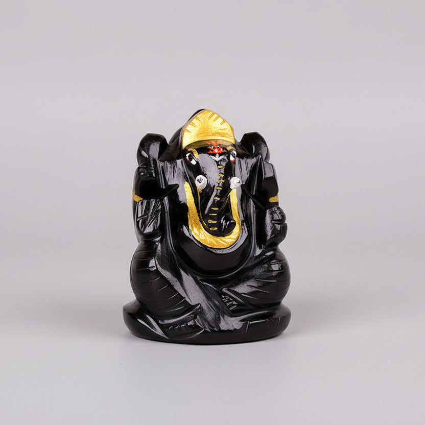 Black Agate Ganesh Idol - 109 gms