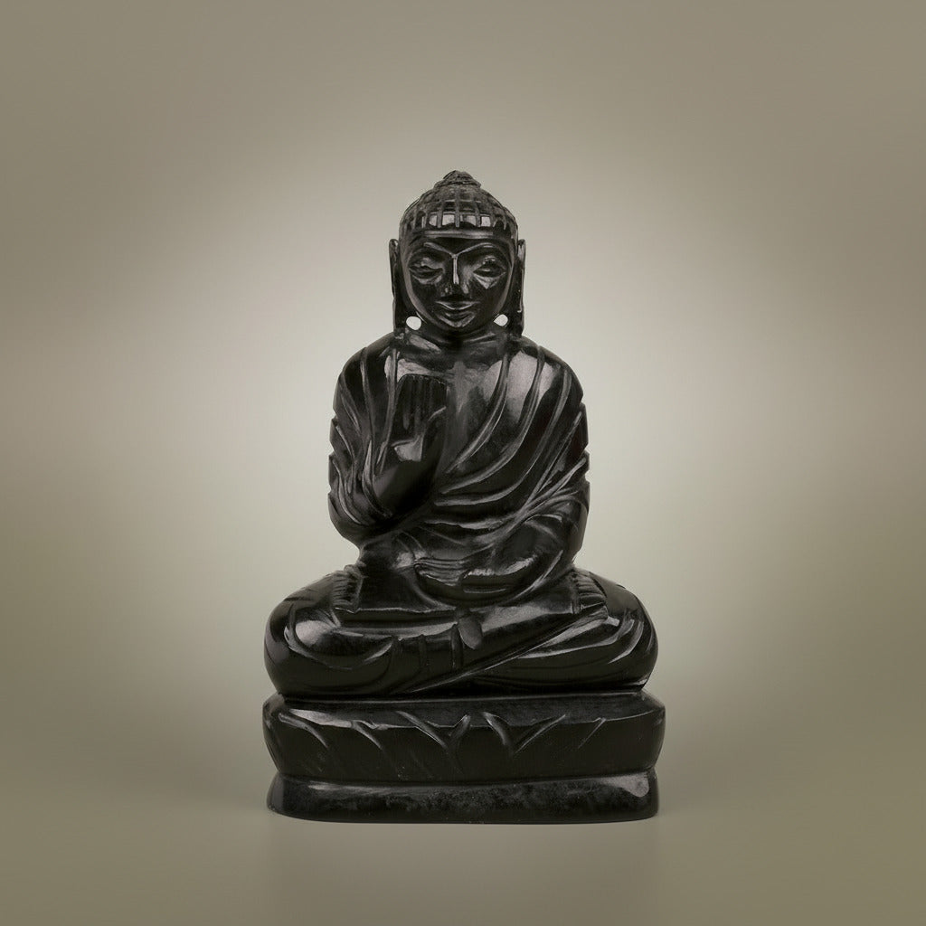 Buddha in Black Jade - 440 gms