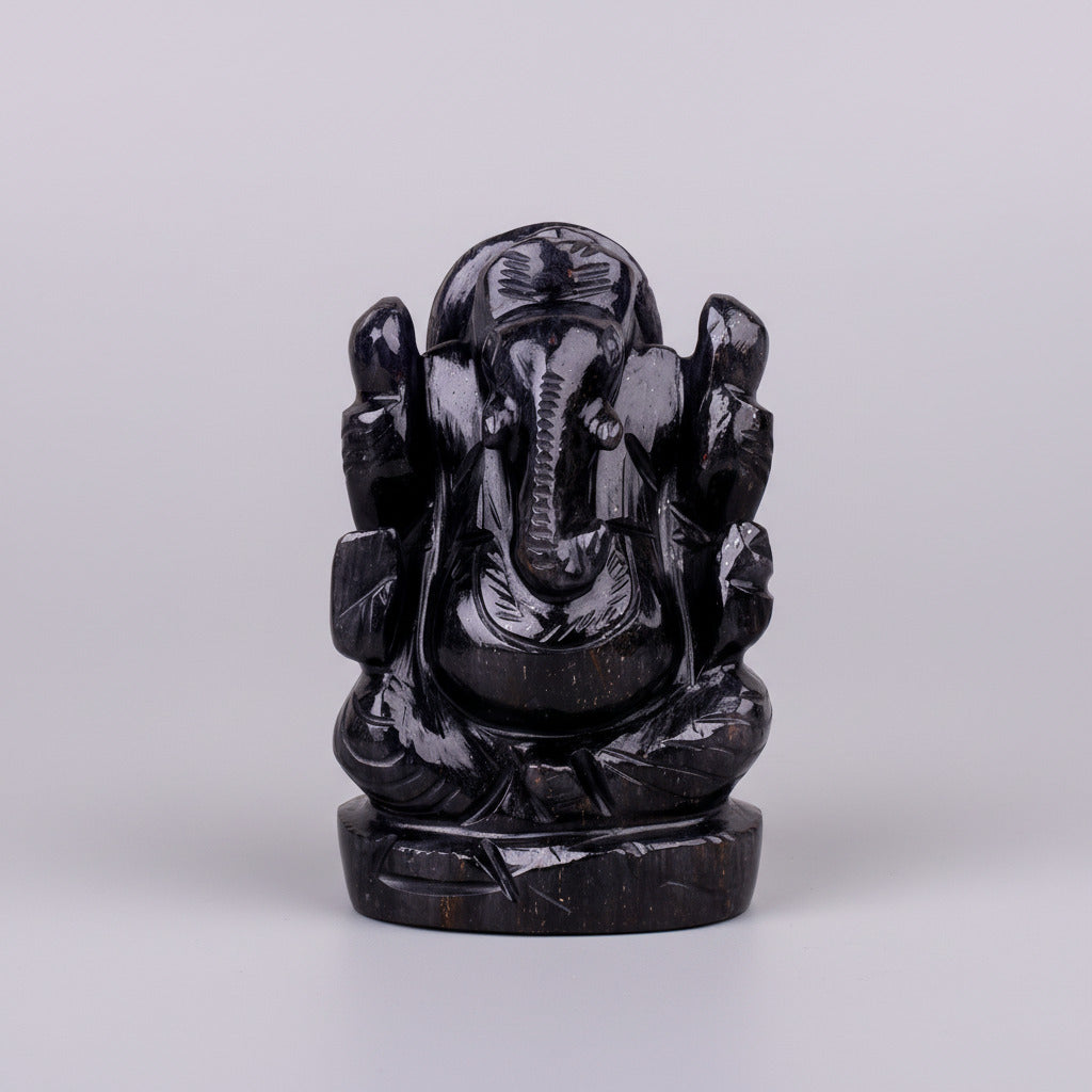 Blue Jade Ganesha Idol - 169 gms