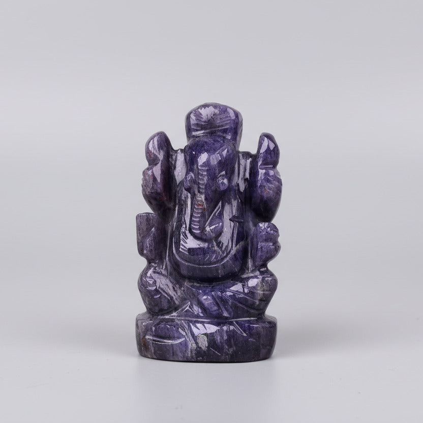 Blue Jade Ganesha Idol - 78 gms