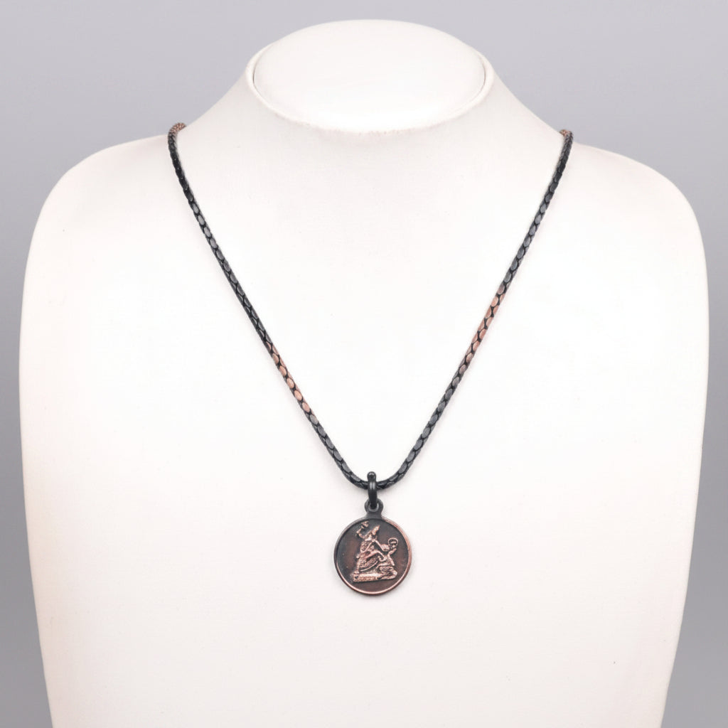 Baglamukhi Yantra Copper Locket-Small-With Copper Chain