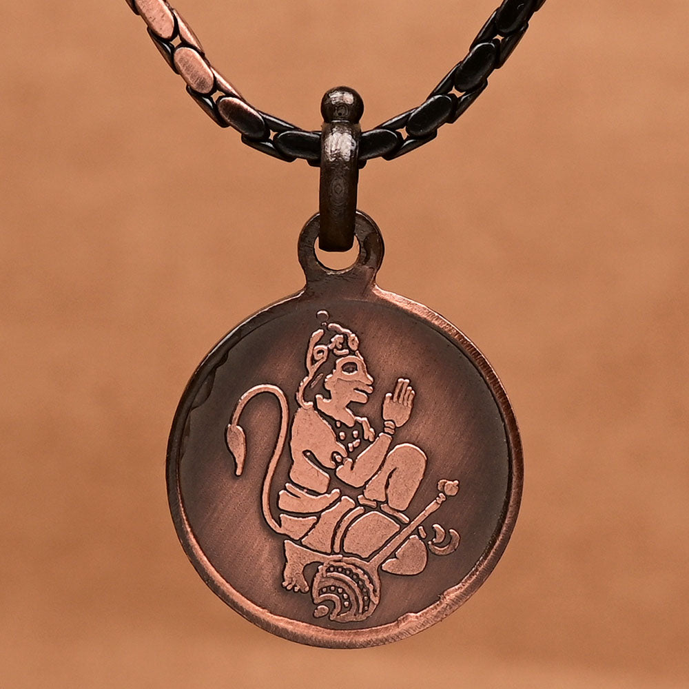 Vaahan Durghatna Nashak Yantra Copper Locket-Small-With Copper Chain