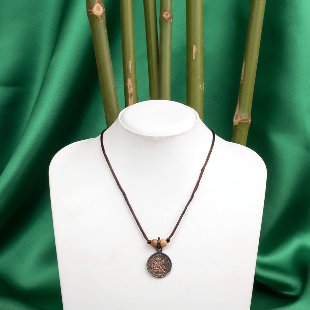 Shree Saraswati Yantra Copper Locket-Small-With Thread