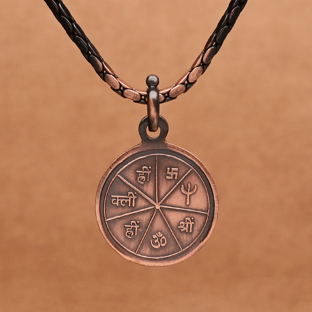 Shree Karya Siddhi Yantra Copper Locket-Large-With Copper Chain
