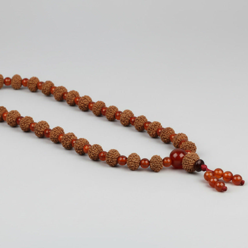 10 Mukhi Krishna Mala from Java with Carnelian Beads