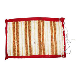 Kusha Grass Mat with Multicolored Woolen Fiber