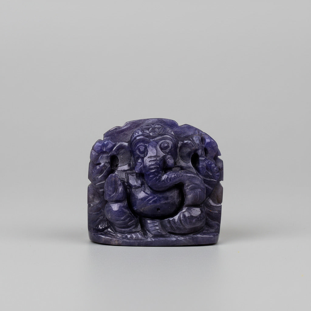 Blue Sapphire Ganesha Idol - 197.55 Carat