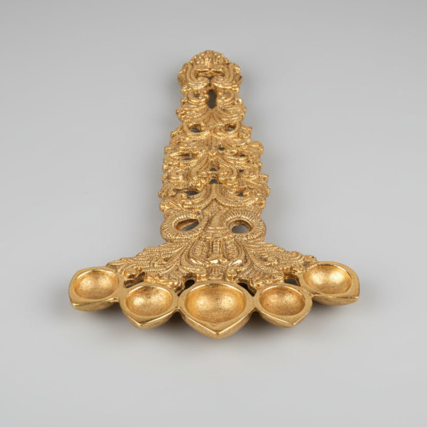 Brass Panch Aarti Puja Spoon