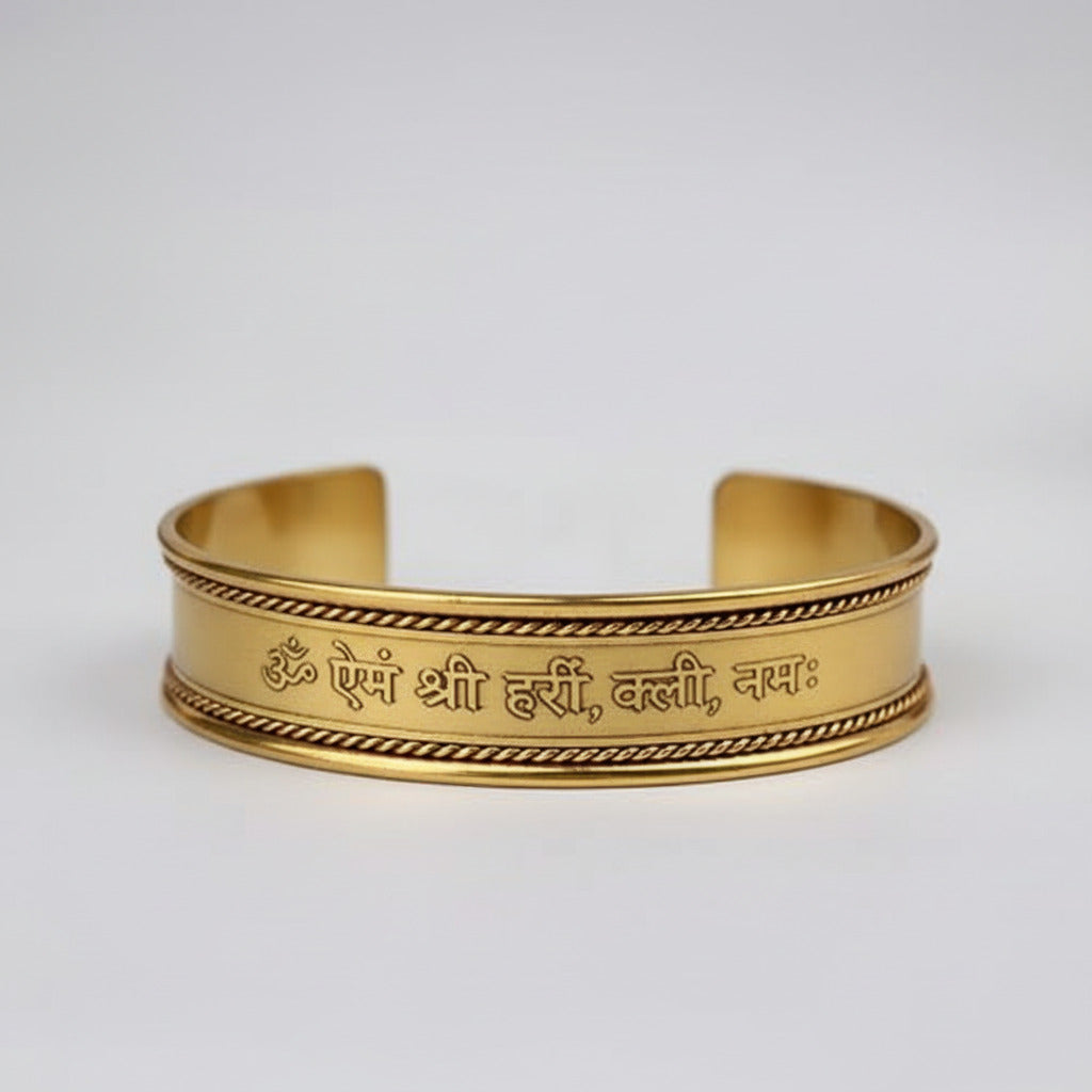 Budh Mercury Mantra Kada-Silver Finish