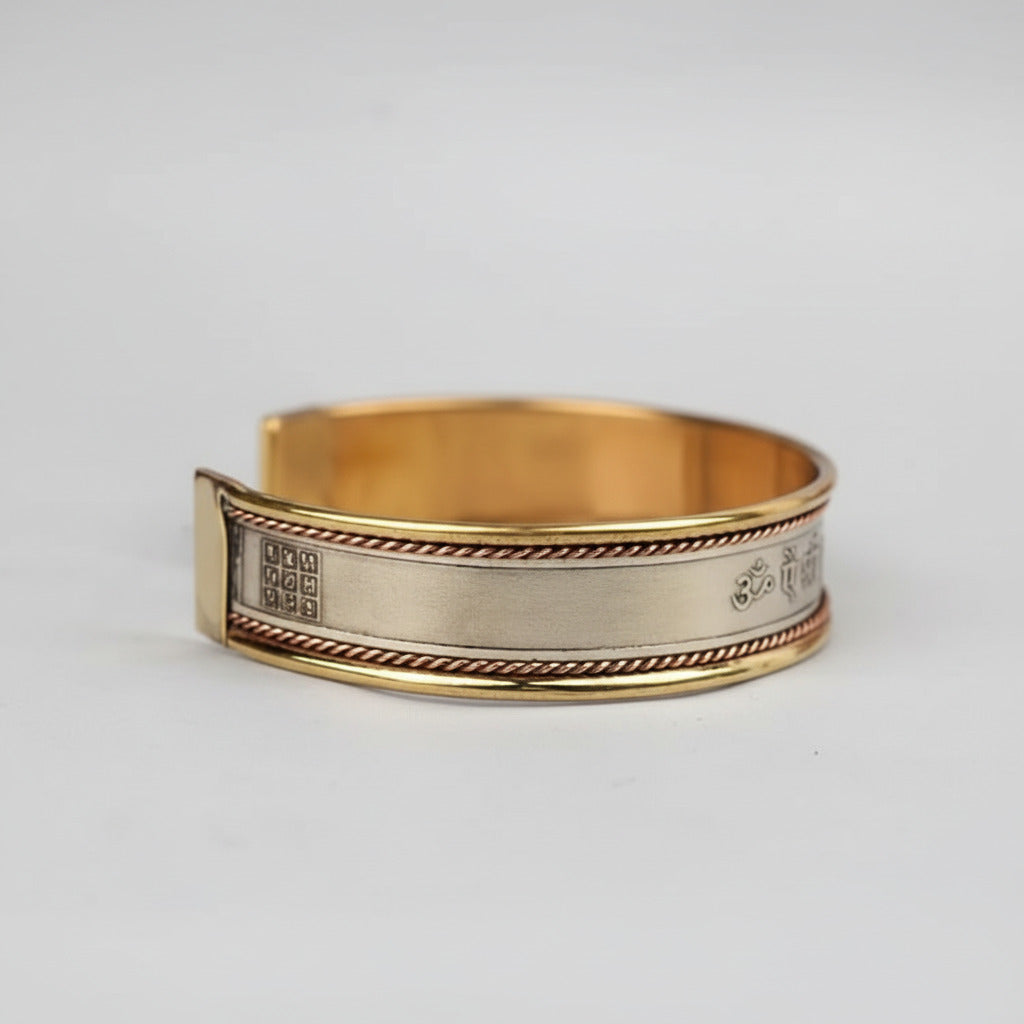 Budh Mercury Mantra Kada-Silver Finish