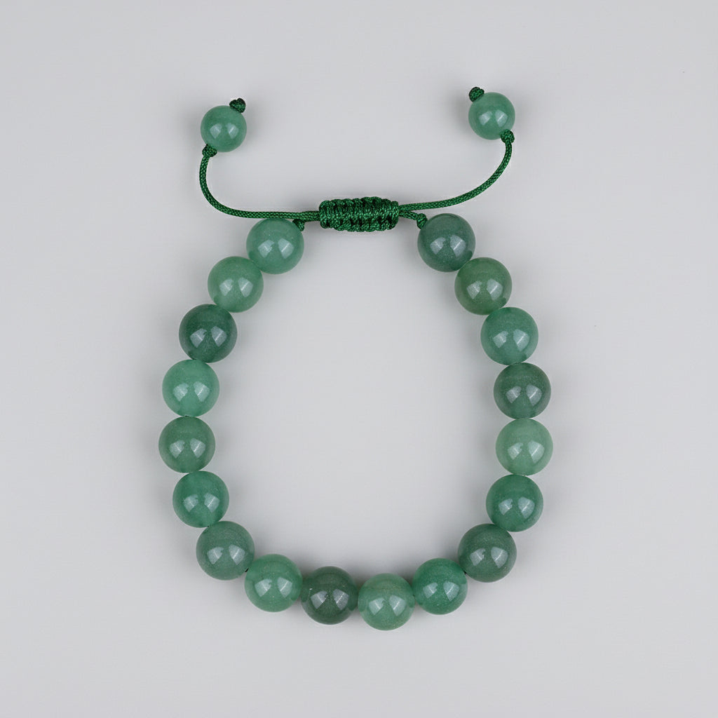 Green Aventurine Round Adjustable Bracelet-8 mm