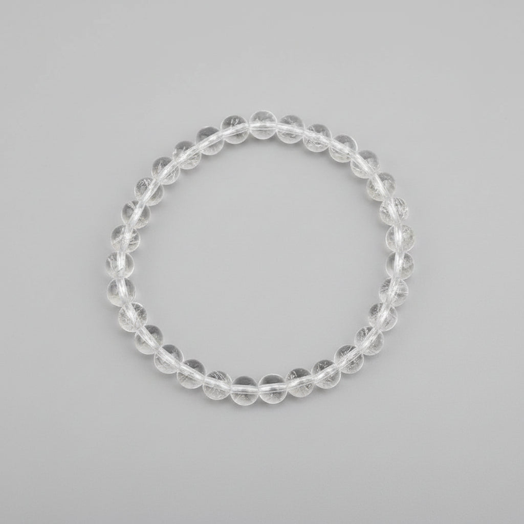 Round Sphatik Bracelet in Elastic-7 mm