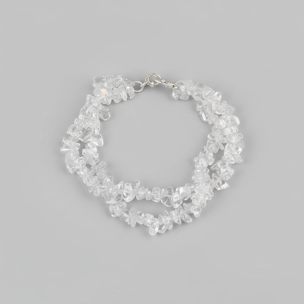 Uncut Sphatik Double Turn Bracelet