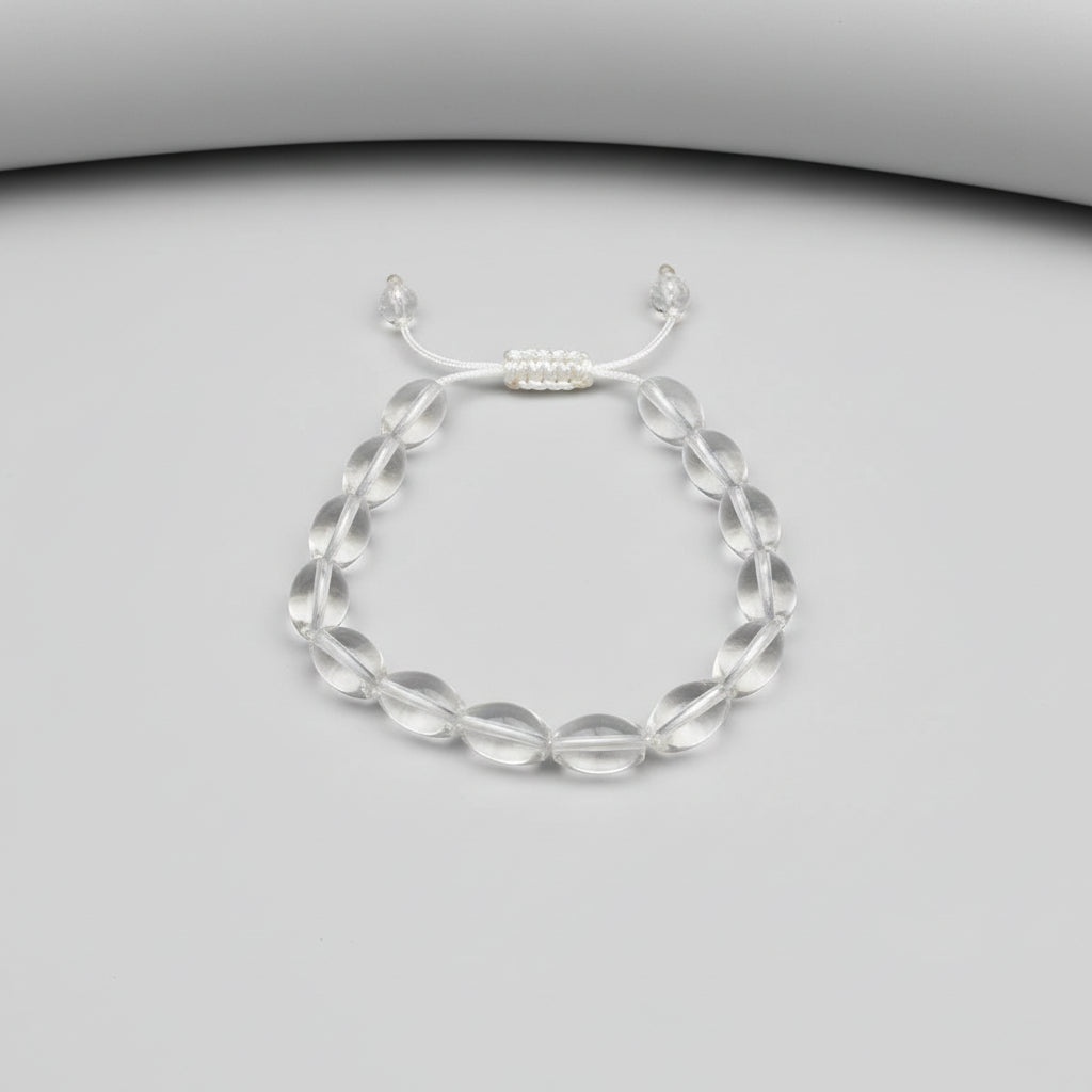 Lingam Shaped Sphatik Bracelet With Adjustable Thread