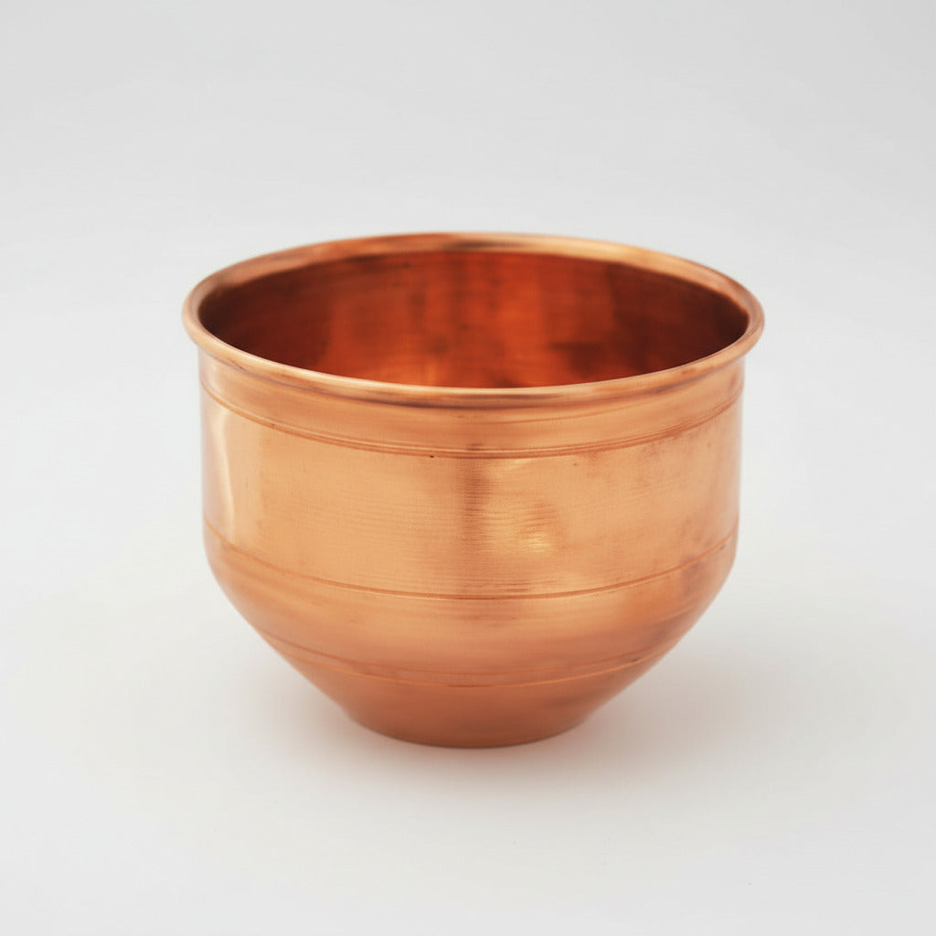 Small Domed Puja Bowl In Copper