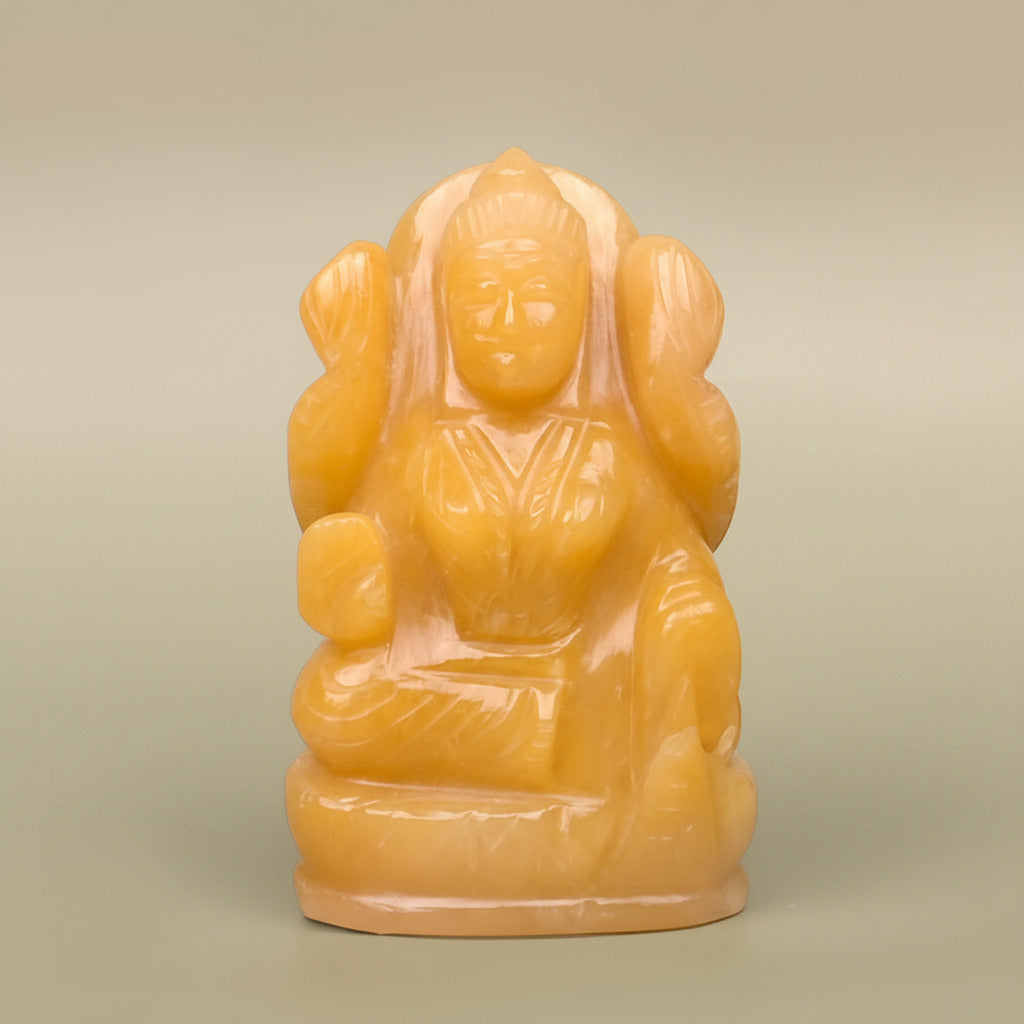 Laxmi in Yellow Jade - 272 gms