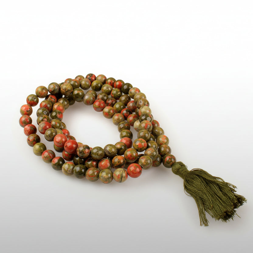 Unakite Necklace (8 mm)