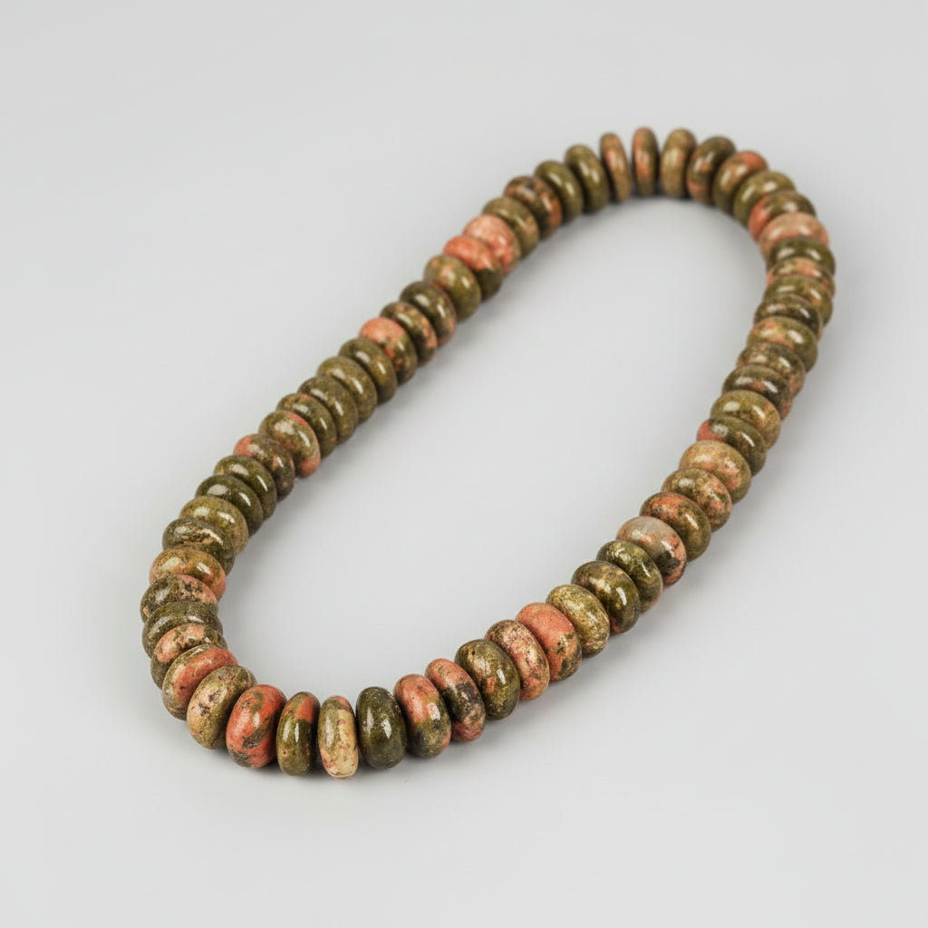 Unakite Necklace (Elliptical Beads)