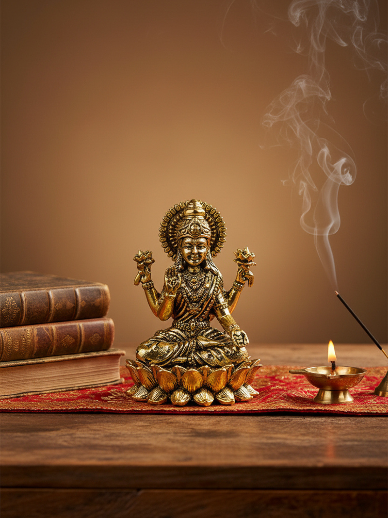 Kamal Lakshmi Ashtadhatu Idol | Energised Miniature Lotus Lakshmi Murti