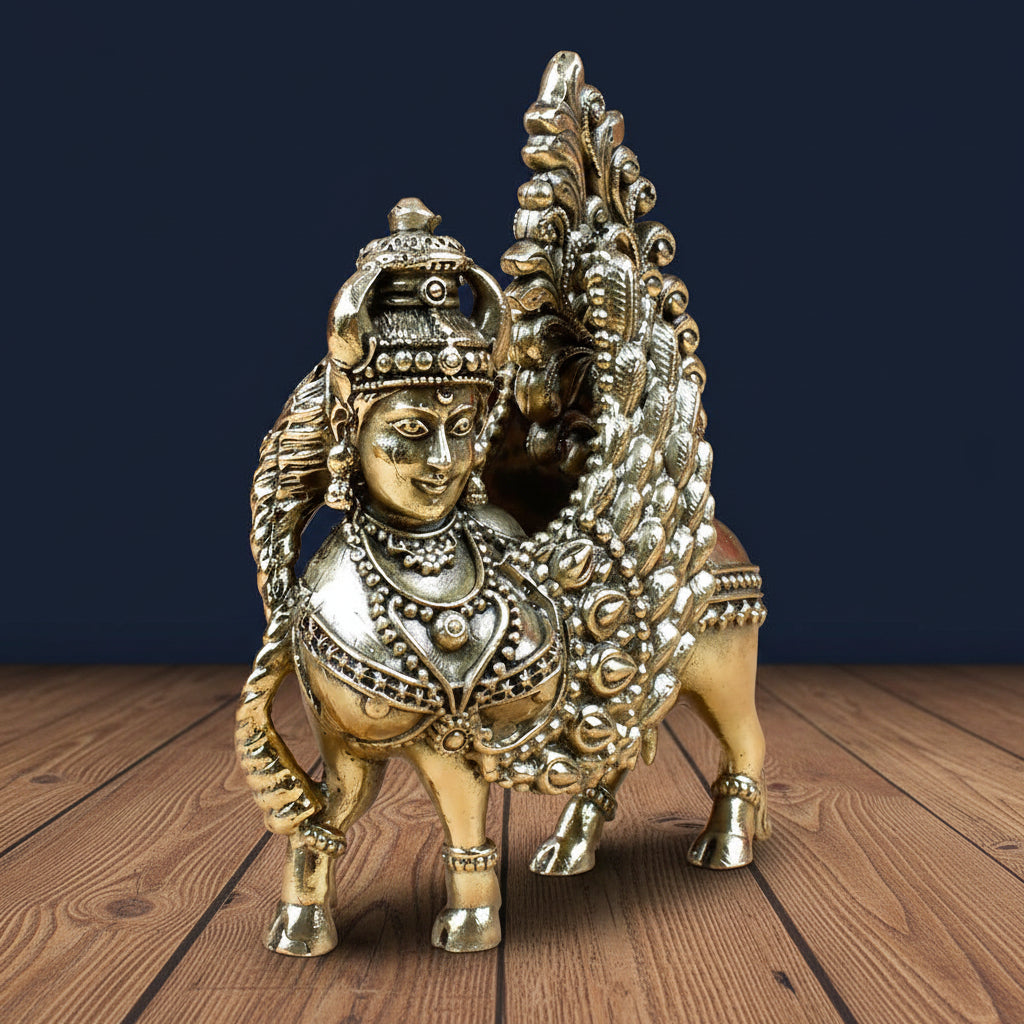 Kamdhenu Mata Ashtadhatu Idol