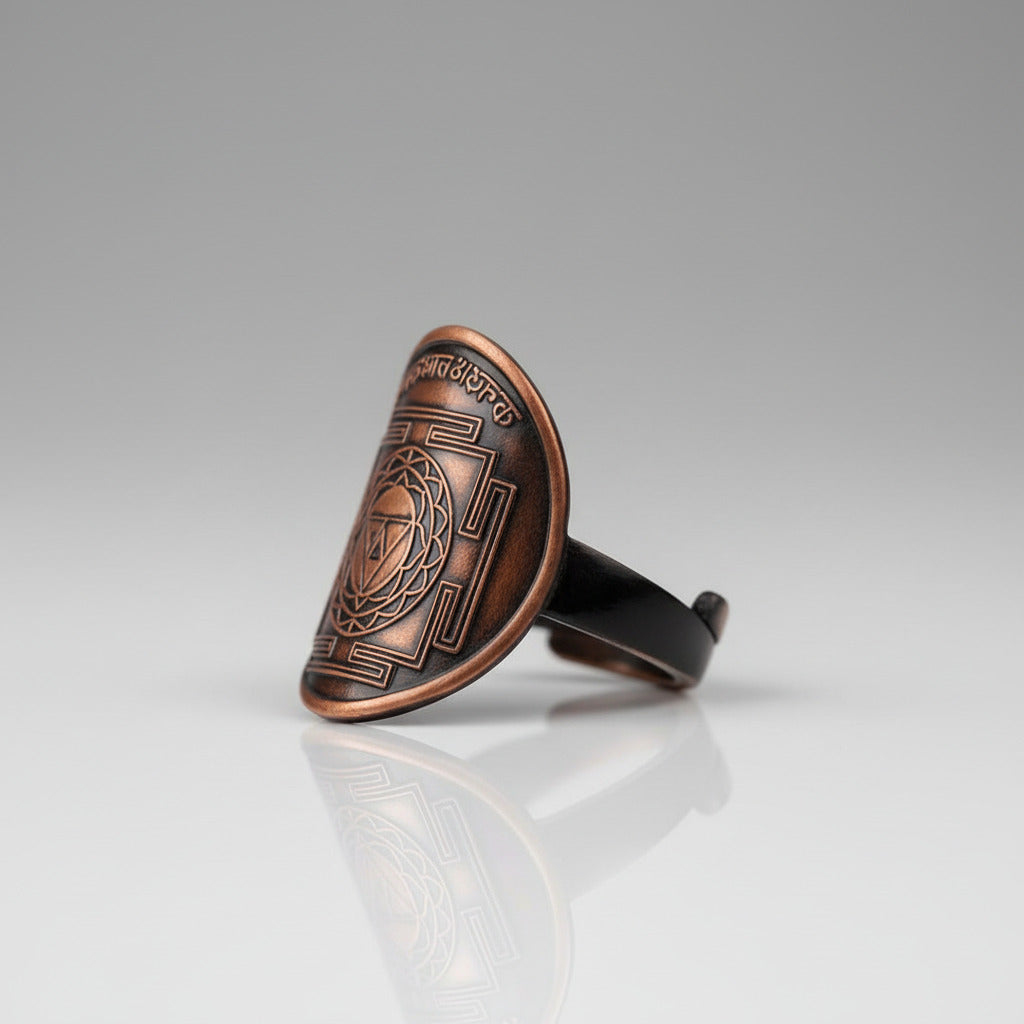 Kanakdhara Yantra Ring in Copper