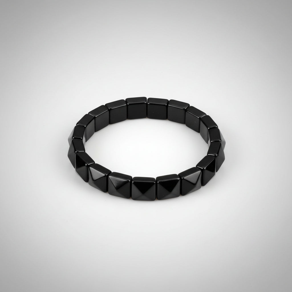Black Jade Bracelet Square Beads