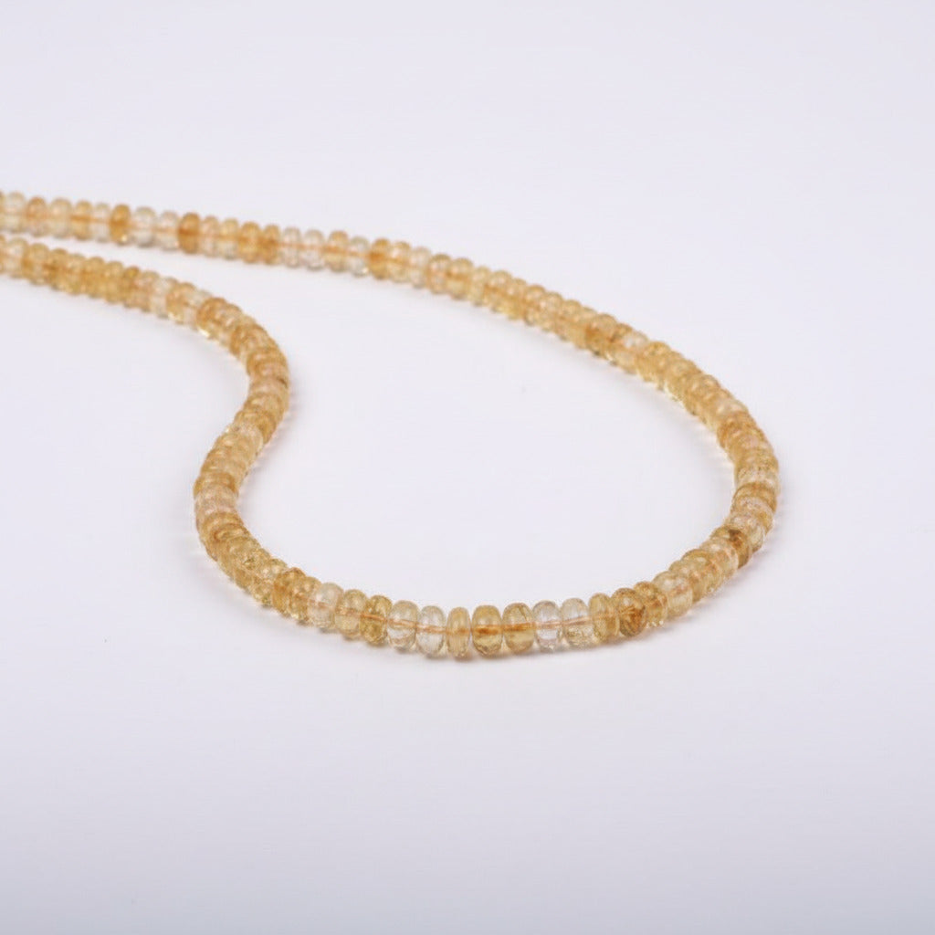 Citrine Button Shaped Mala