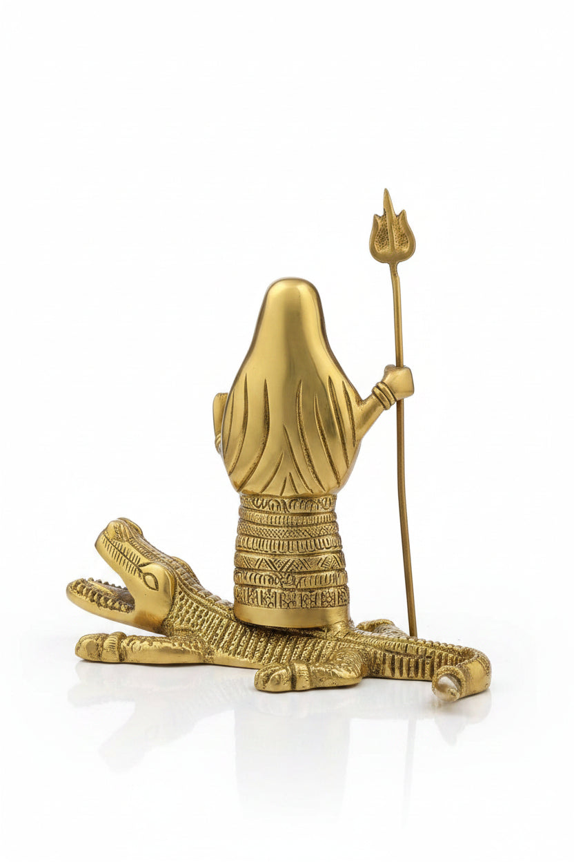 Khodiyar Maa Brass Idol Antique Finish Handcrafted Heavy Shining Brass Goddess Khodiyar Murti for Home Mandir