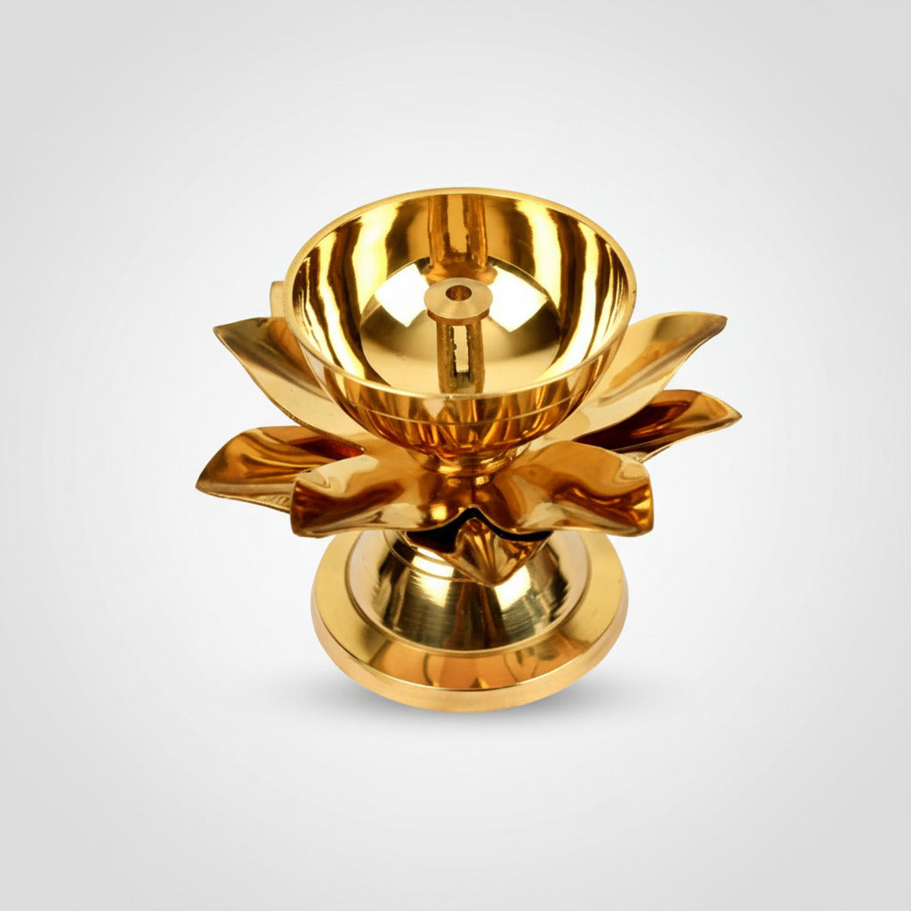 Flower Deepak Brass Diya