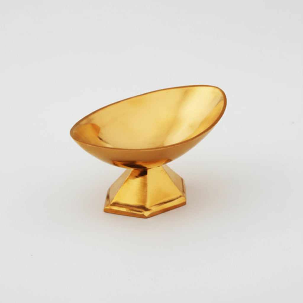 Oval Camphor Lamp In Brass-Large