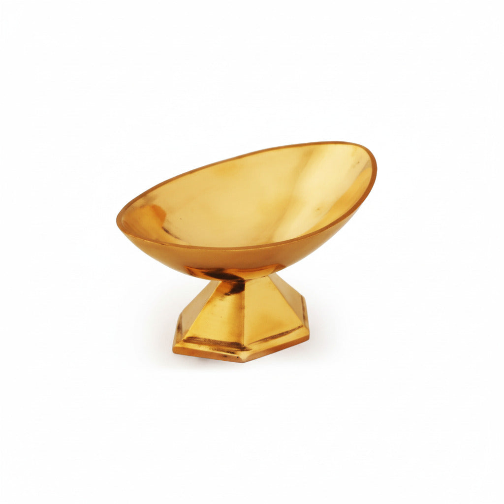 Oval Camphor Lamp In Brass-Small