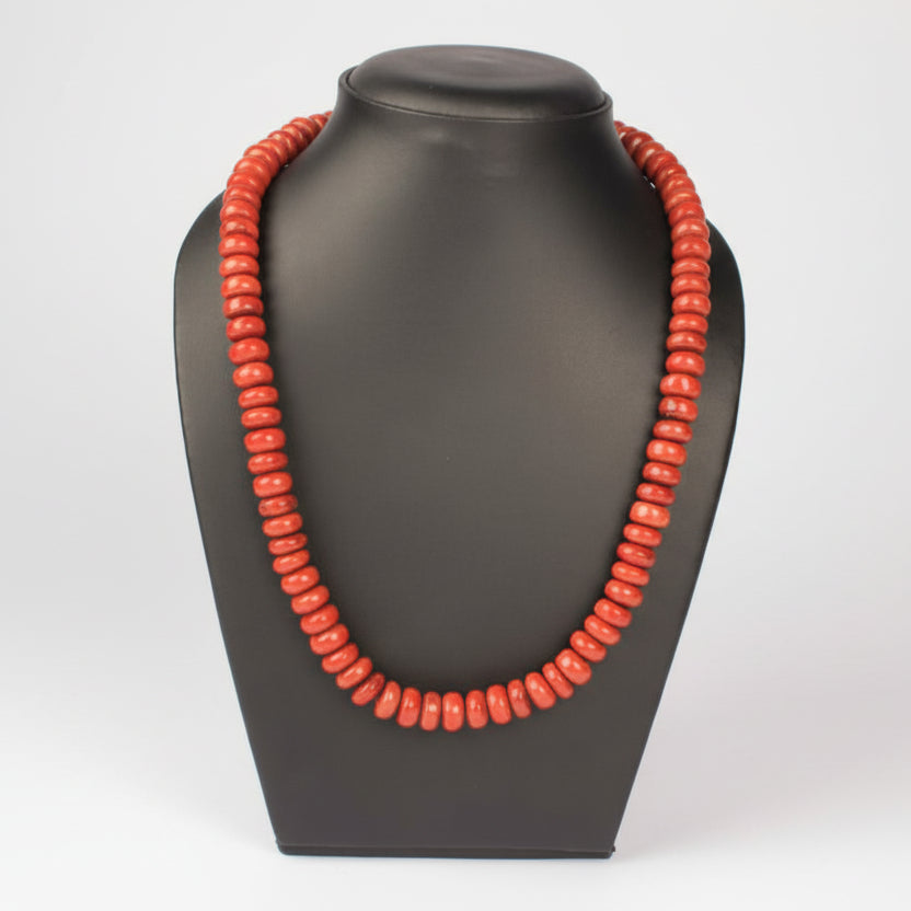 Red Jasper Necklace (Elliptical Beads)