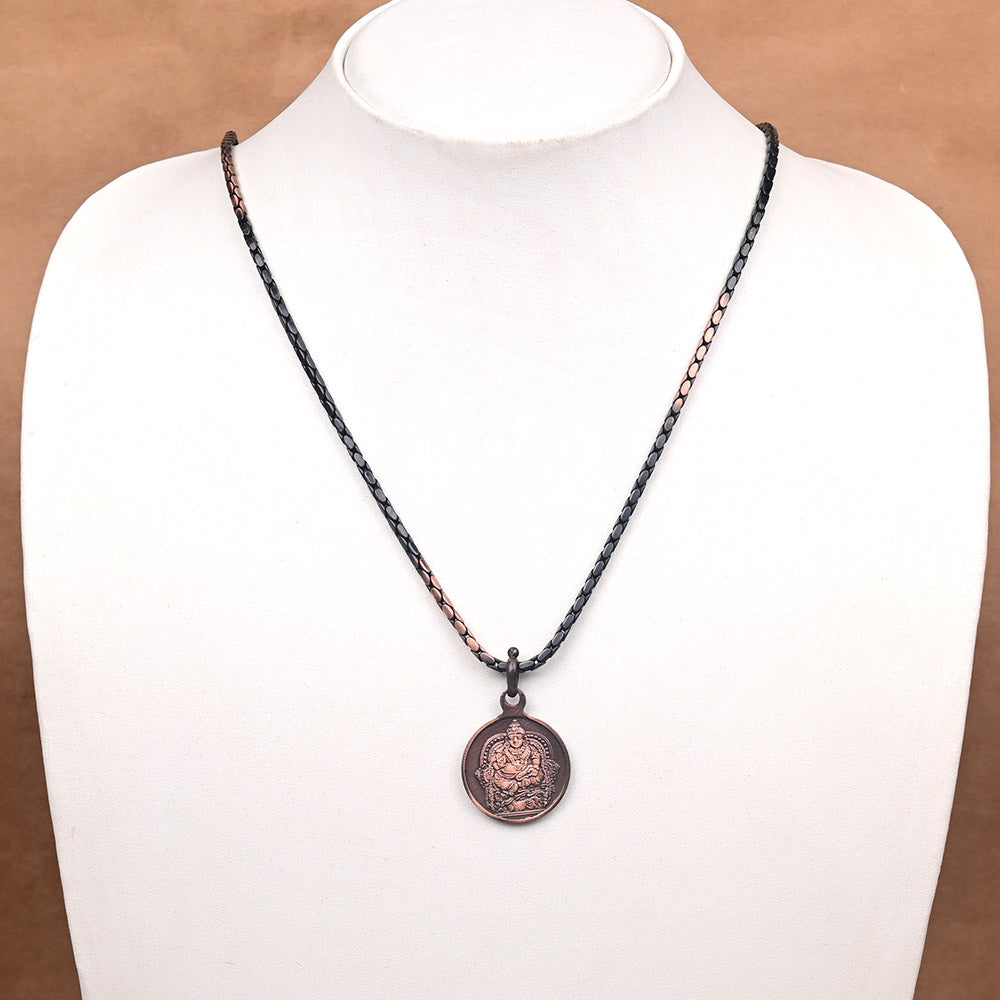 Kuber Yantra Copper Locket-Large-With Copper Chain