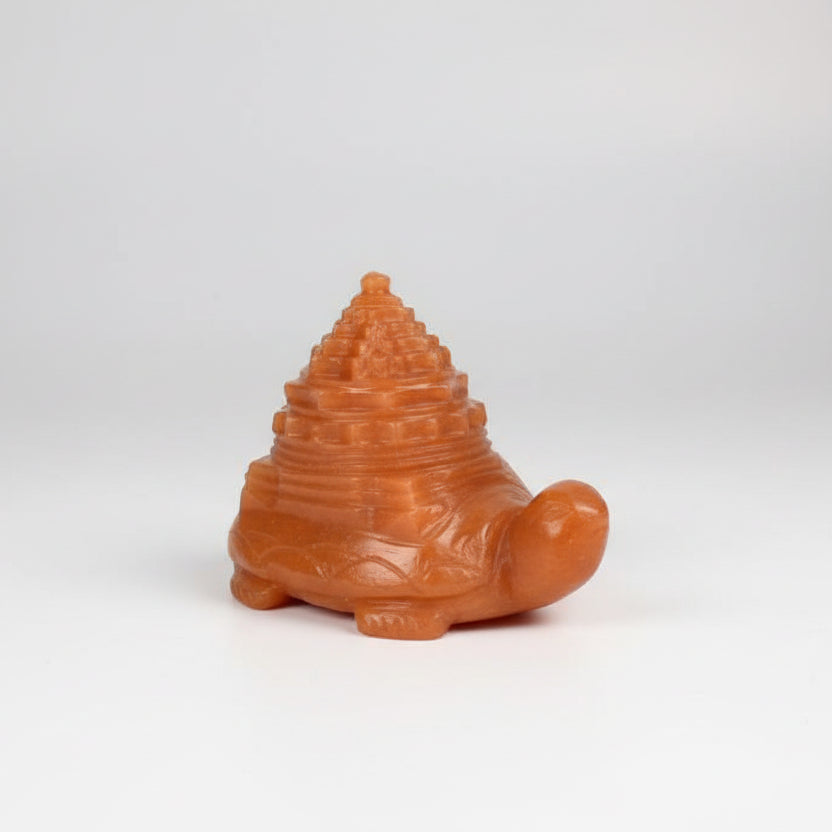 Kurma Shree Yantra in Red Jade 110 gms I