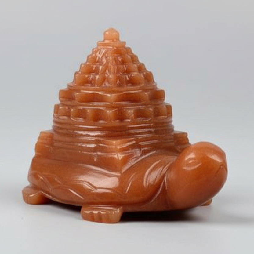 Kurma Shree Yantra in Red Jade 110gms