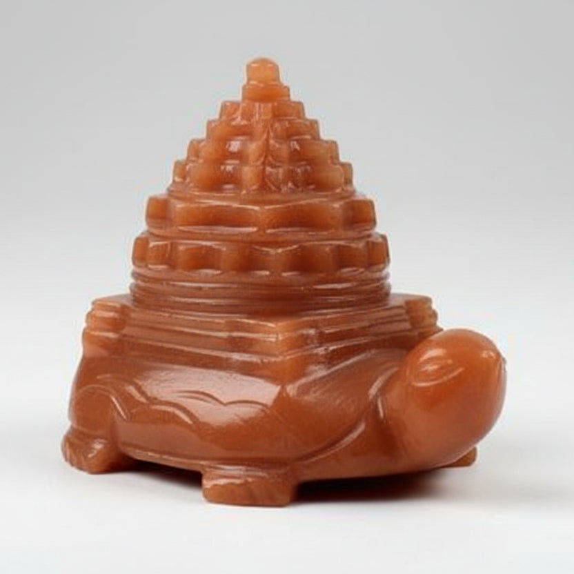 Kurma Shree Yantra in Red Jade 133gms