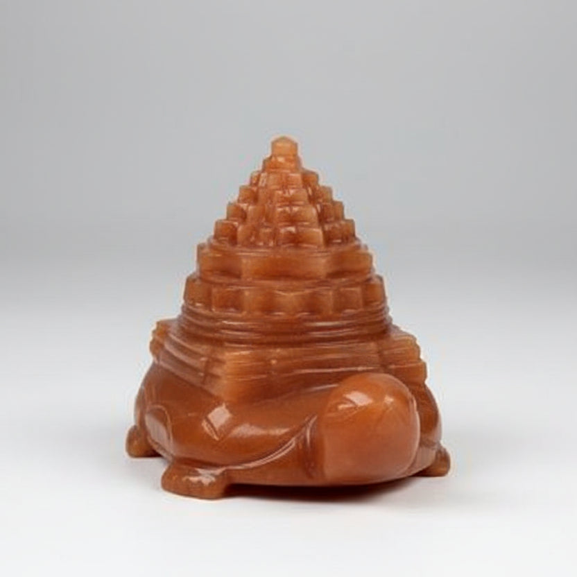 Kurma Shree Yantra in Red Jade 133gms