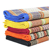 Kusha Grass Mat With Thread Work (76 X 36 Inches)-Orange