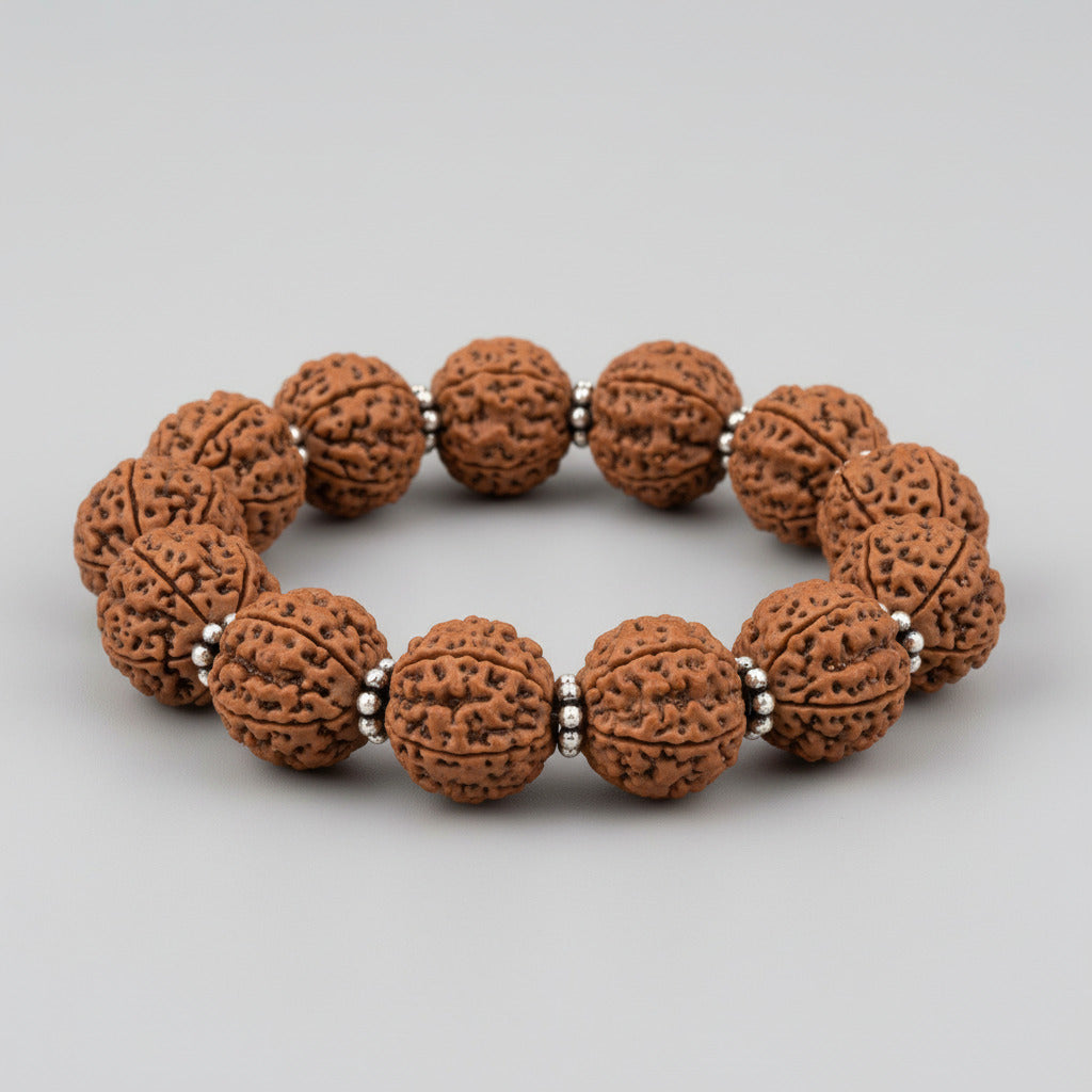 4 Mukhi Brahma Bracelet-Regular-Silver Chakri